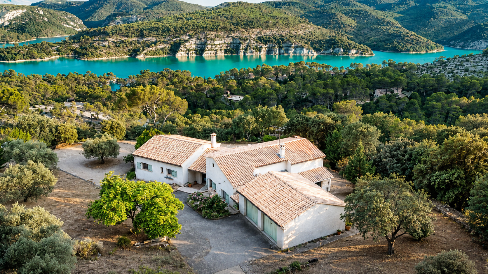 Vue aérienne de la maison